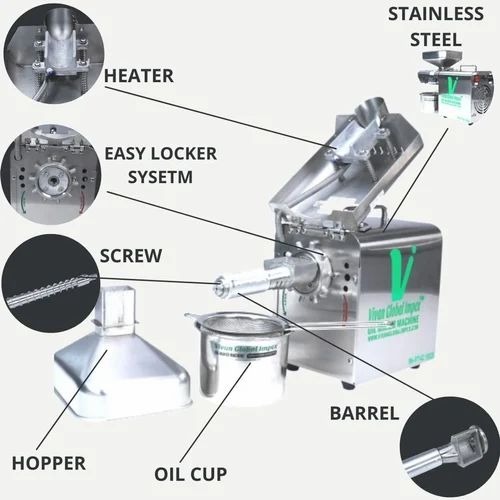 400 Watt Cold Press Oil Machine