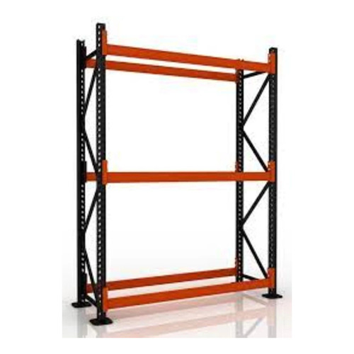 7 Feet Steel Slotted Angle Rack - Steel, 7 Feet, Painted Red Blue Black | Adjustable Storage System for Warehouse Industrial Commercial Use