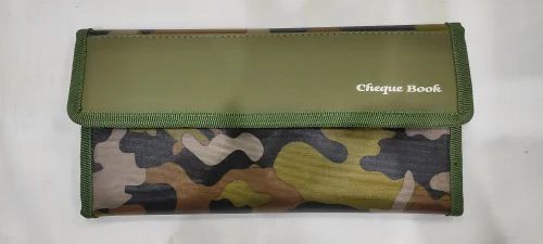 Army Cheque Book Holder - Standard Size, Army Color | Modern Design, Moisture Proof, Stylish