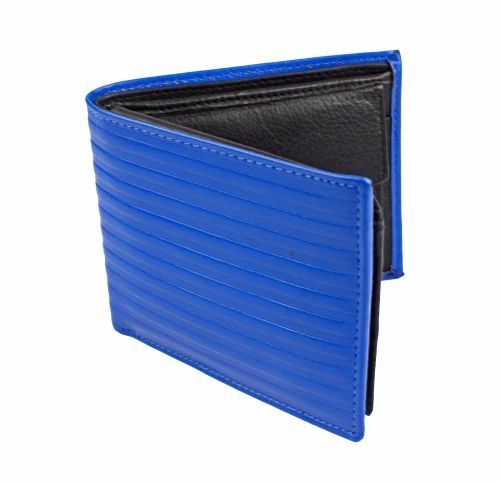 Blue Leather Mens Wallet
