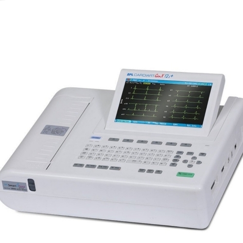 Bpl Ecg Machine - ABS Material, White Color, Digital Filtering, Automatic Mode | Rechargeable Battery, ECG Lead Annotation, User Manual Included