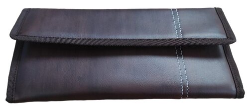 Brown Cheque Book Holder - Standard Size, Brown | Modern Design, Moisture Proof, Stylist, Long Lasting