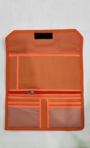 Cheque Book Holder - Standard Size, Orange | Modern Design, Moisture Proof, Stylish, Long Lasting