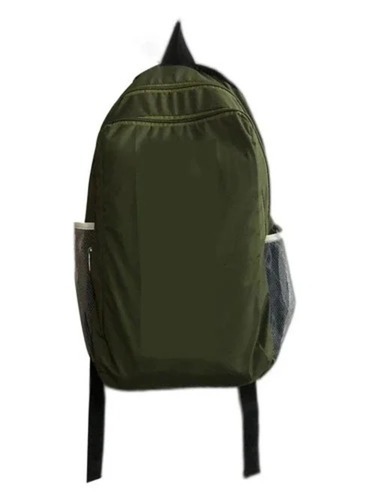 Green Nylon School Bag