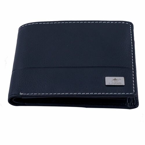Men Blue Leather Wallet