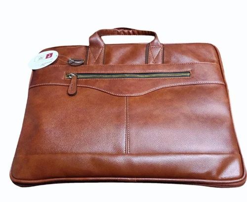Men Brown Leather Office Conference Laptop Bags