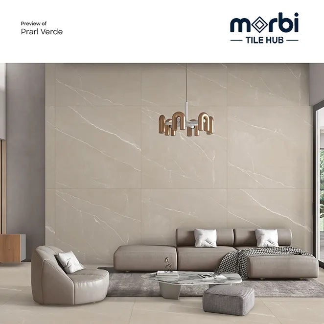 Prarl Verde 1000X1000Mm Satin Dgvt Marble Tile - Application: Living Room