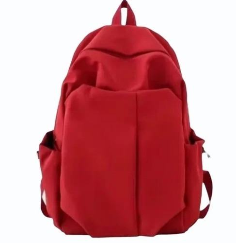 Red Nylon School Bag