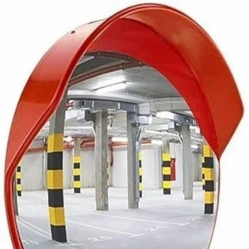 Safety Red 24 Inch Traffic Convex Mirror