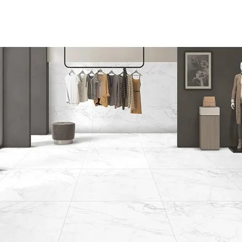 Spider White 1000X1000 Satin Marble Look Scratch Free Tile - Color: Grays
