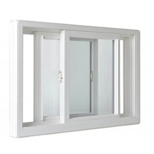 Two Track Upvc Sliding Window - UPVC, Custom Size, White, 5mm Toughened Glass, 60mm Profile | Sliding Window