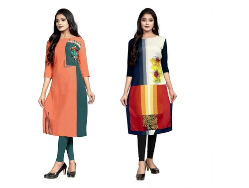 Comfortable Wear Crepe Kurti - Color: All