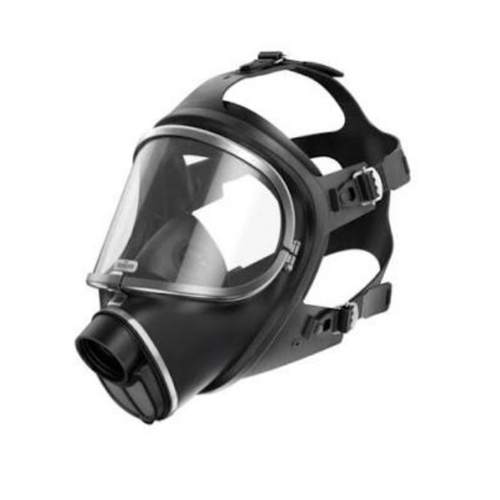 Full Face Respirator Mask - Black Clear Visor Adjustable Straps | Lightweight Anti Fog Reusable Chemical Resistant Dust Proof