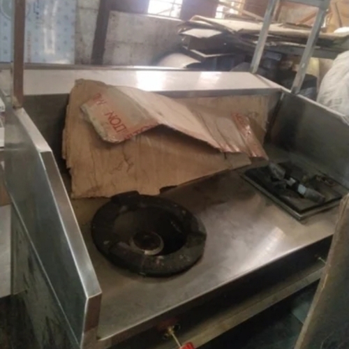 Kitchen Double Gas - Stainless Steel Top, Cast Iron Pan Supports | Flame Failure Safety, Manual Knob Control, Drip Tray
