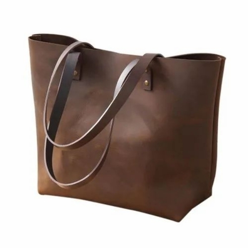Leather Handbag - Leather, Dark Brown | Durable, Spacious Interior, Stylish Design, Lightweight Carry