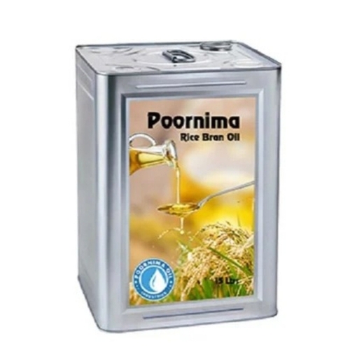 Poornima Rice Bran Oil - 5 Litre, 100 Percent Pure | Heat Stable, Smooth Taste, Antioxidant Rich, Easy Use
