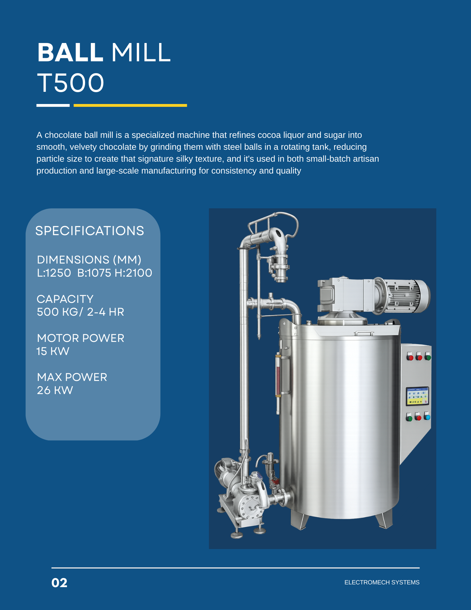 Chocolate Ball Mill - Feature: High Efficiency