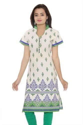 Fashionable Printed Cotton Kurti - Cotton, Various Sizes, Multi Color | Breathable, Anti UV, Quick Dry, Comfortable Fit