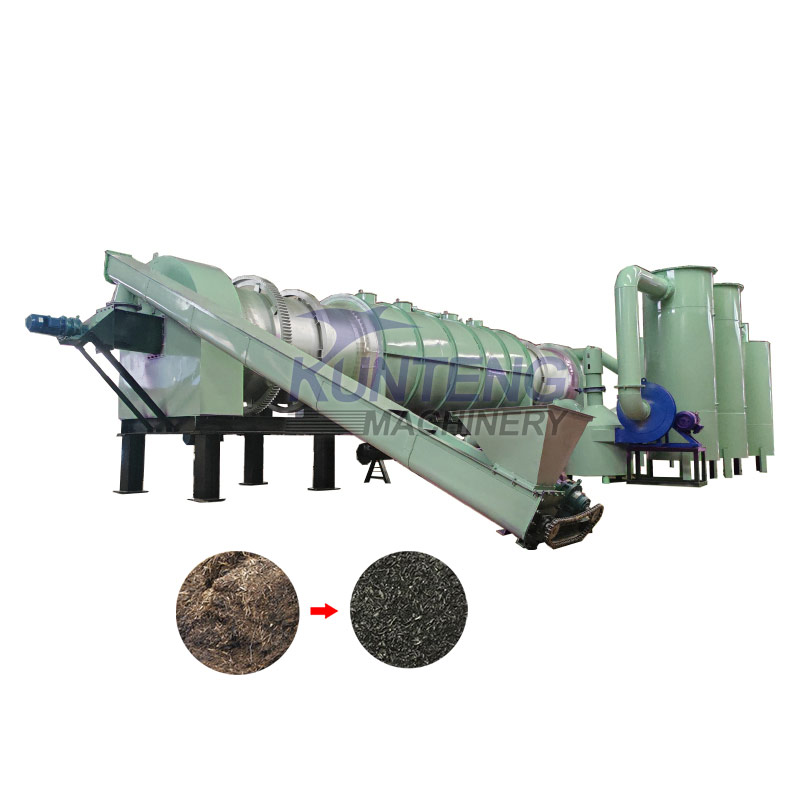 Industrial Continuous Pistachio Nut Shell Cashew Shell Jute Stick Carbonization Furnace - Capacity: 1000 Kg/Hr