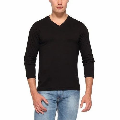 Mens Full Sleeve Plain T Shirt