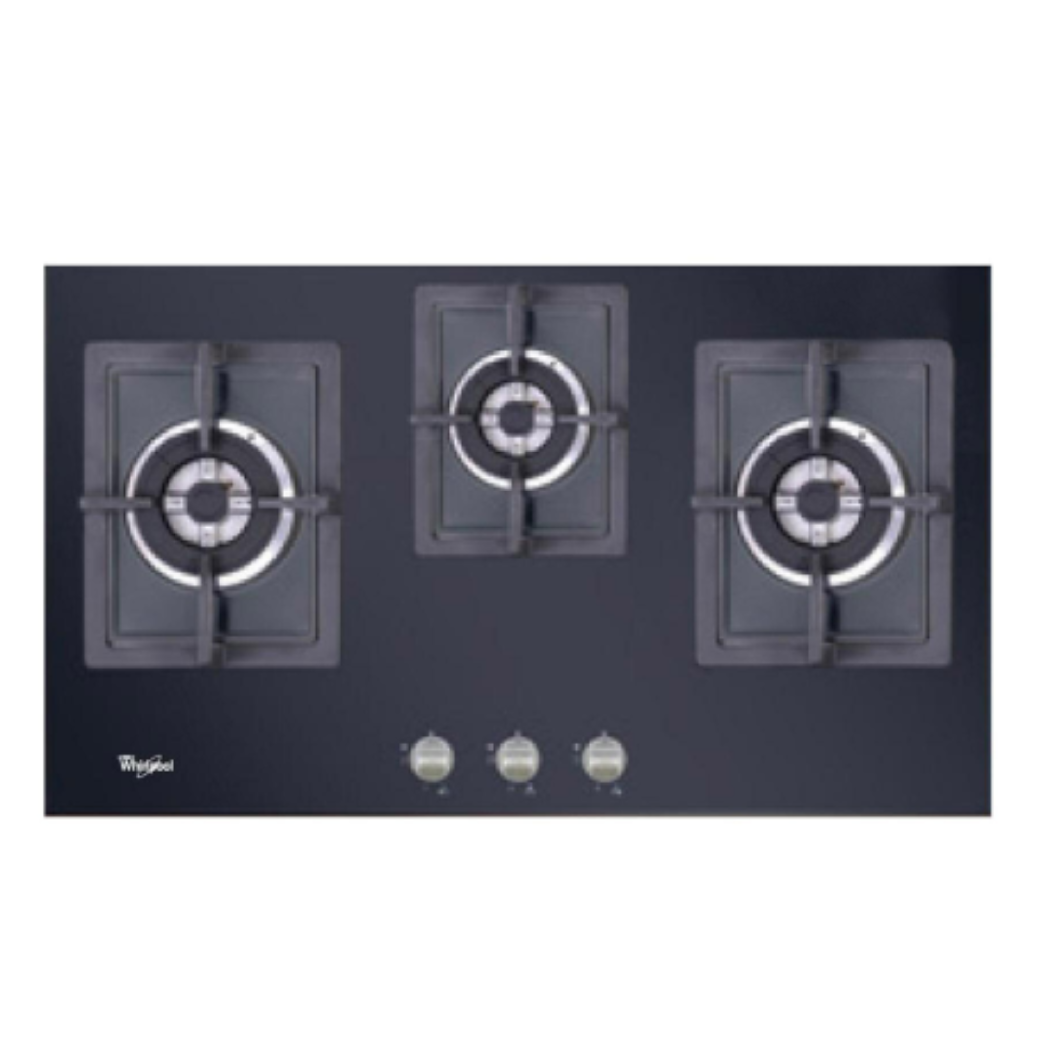 Whirlpool 90 Cm Built In 3 Burner Gas Range Hob Black Akcg 931h