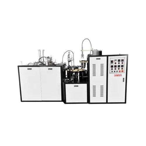 Automatic Paper Bowl Making Machine - Mild Steel, 2300x1200x1800 Mm, White | Plc Control, 4 Kw Power, 90 Pcs/min Capacity