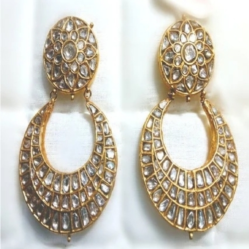 Chandbali Kundan Diamond Polki Earring