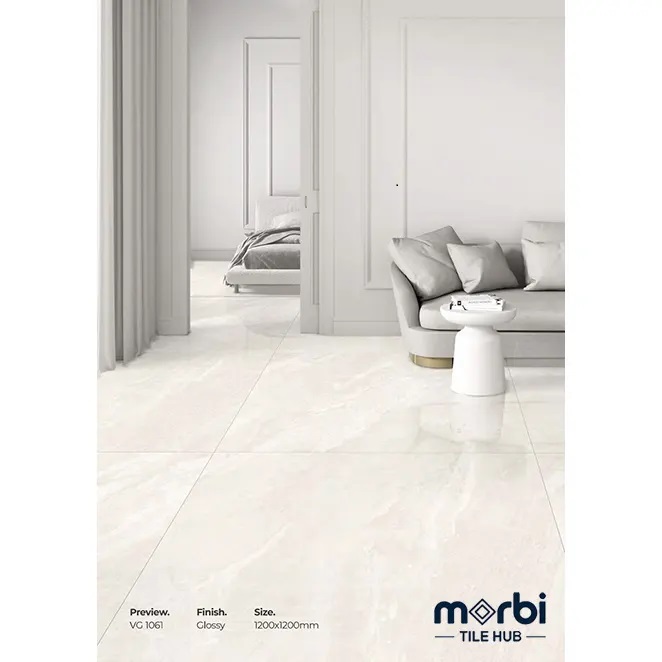 Glossy Soft Cream 1200X1200Mm Glossy Finish Marble Dgvt - Application: Residential And Commercial Flooring