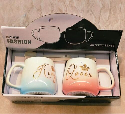 King & Queen Multicolor Coffee Cup Set