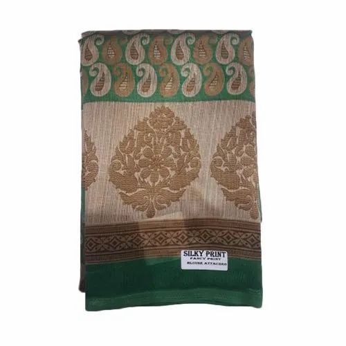 Ladies Tussar Silk Saree - Multi Color, Embroidered | Lightweight, Soft, Comfortable Fit