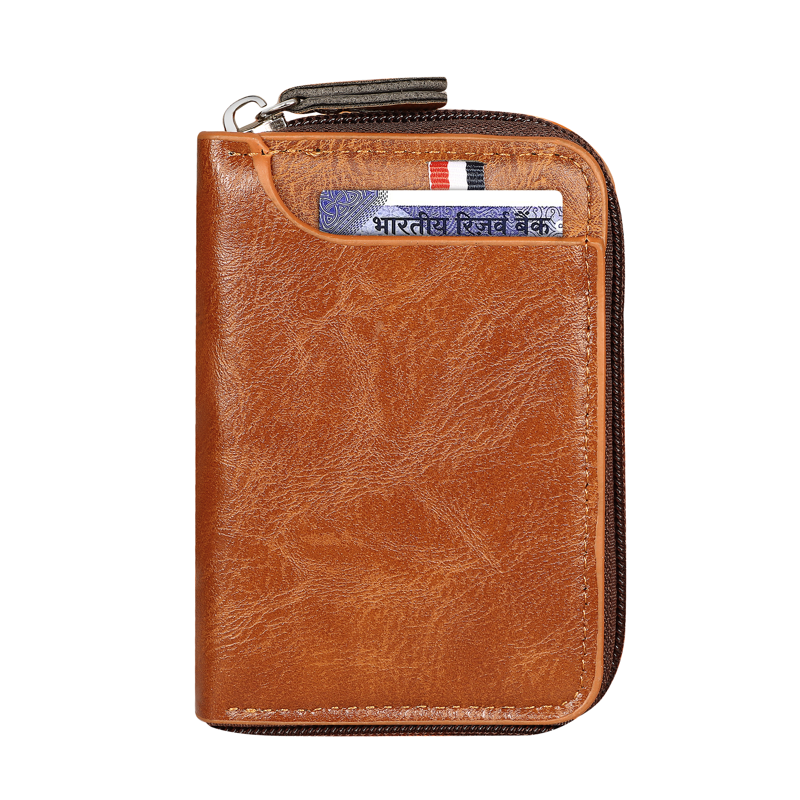 Lorem Tan Mini Wallet For Id Card, Credit-Debit Card & Currency Holder - Material: Faux Leather