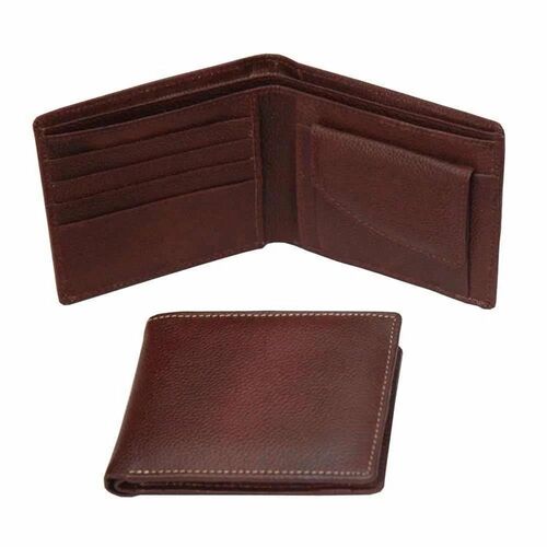 Mens Plain Brown Leather Wallet