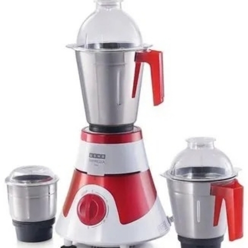 Mixer Grinder With 3 Jar - Stainless Steel Red and White | Powerful Motor Easy to Clean Multi-Purpose Jars