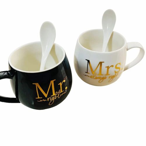 Mr. & Mrs. Coffee Cup Set