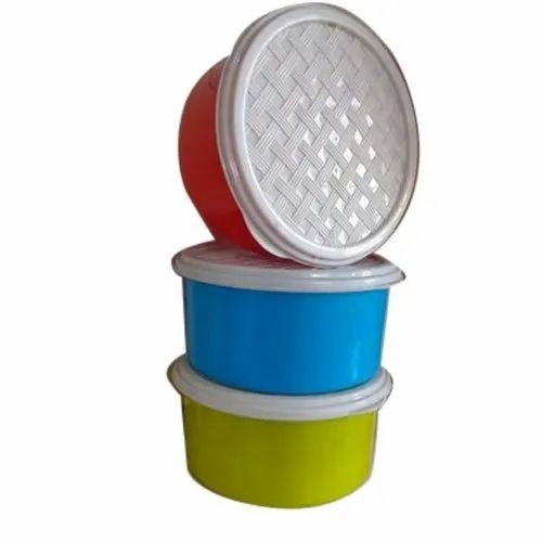 Small Swiggy Plastic Lunch Box - Plastic, 250 ml, Multi Color | Microwave Safe, Round, School Use
