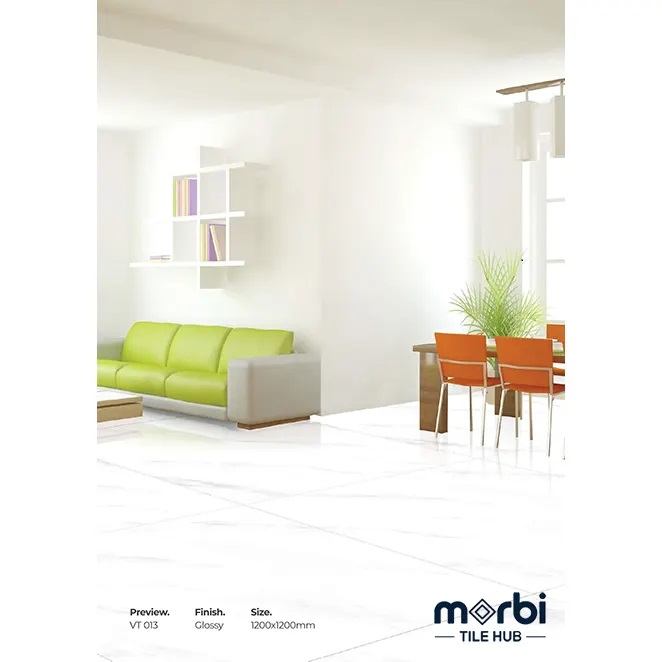 White Natural Marble 1200X1200 Glossy Finish Marble Design Gloss Vitrified Tiles - Application: Floor & Wall