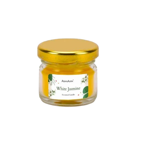 Fancy Jar Scented Candle - Handmade Soy Wax, 5x9 cm, Multicolor, Round | Flame-less, Scented, Decorative