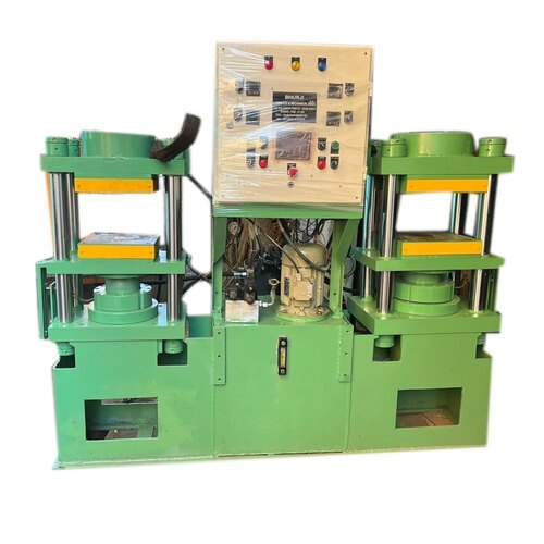 Fully Automatic Rubber Molding Machine - Mild Steel, Green, Frequency Speed Control | Computerized, Belt Drive, Heat Resistant, Durable