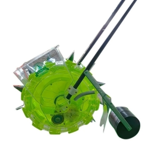 Hand Push Seeder Machine - Metal PLC Control | Manual Push Design Uniform Seed Placement Lightweight