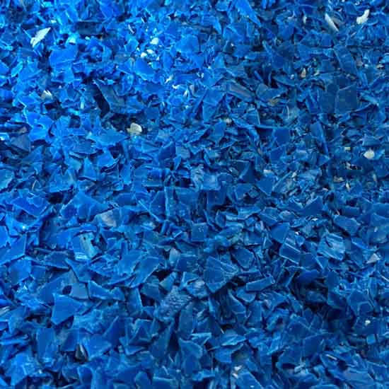 Hdpe Drum Flake Scrap - Color: Blue
