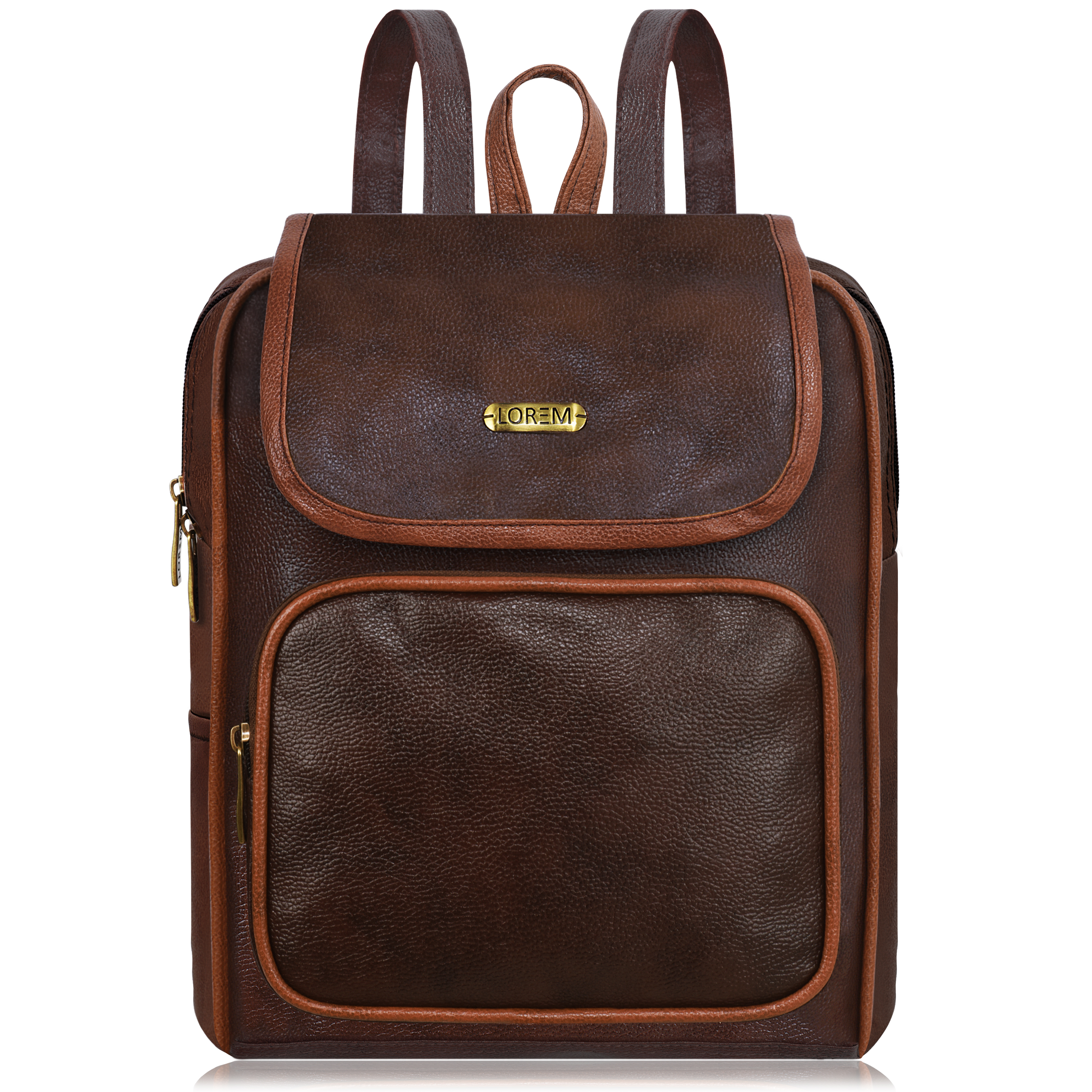 Lorem 6.19L Dual Tone Faux Leather Shoulder Backpack For Women & Girls - Additional Ingredient: Not Applicable