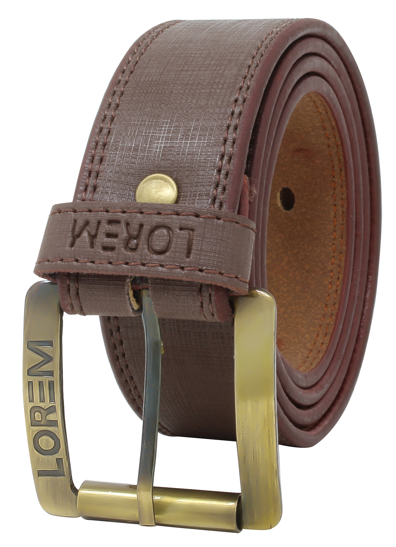 Lorem Brown Formal / Casual Pu Leather Belt For Men Bl02 - Buckle Material: Steel