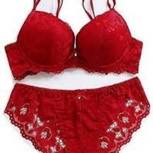 Red Color Bra Panty Set