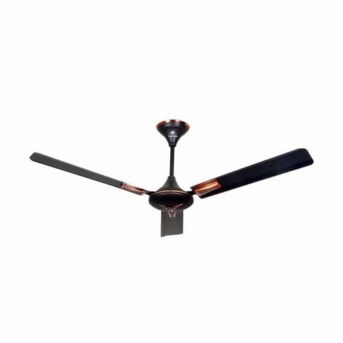 01 Decorative Ceiling Fan - Aluminium, 1200 mm, White Black, 3 Blades, 400 RPM, Corded Electric | 2 Years Warranty