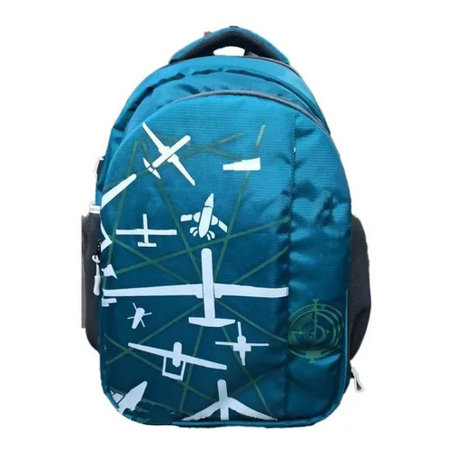 Blue Nylon Printed School Bags