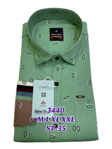 Designer Men Shirt - Cotton, Full Sleeves, Dotted Pattern | Breathable, Anti UV, Anti Wrinkle, Quick Dry, Comfortable Fit