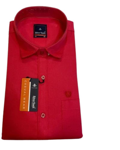 Men Red Color Shirt - Cotton, Full Sleeves, Regular Fit, All Season | Breathable, Anti UV, Anti Wrinkle, Quick Dry, Comfortable Fit