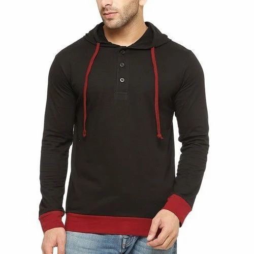 Mens Designer Hooded T Shirt