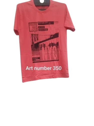 Mens Round Neck Printed T Shirt