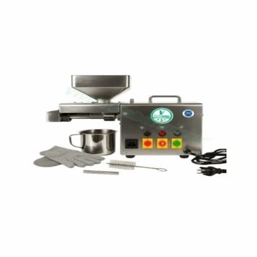 Mini Commercial Oil Extraction Machine - Steel, Silver, 10 to 15 KG/HR, Automatic, 220V/110V